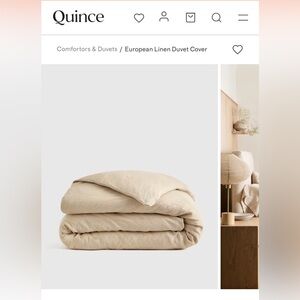 Quince European Linen Duvet Cover